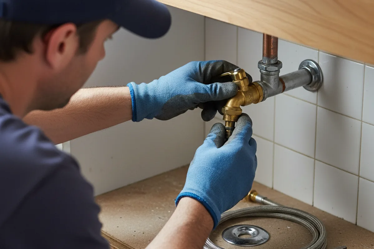 Shutoff valve and fitting work during Emergency Plumbing in Porterville